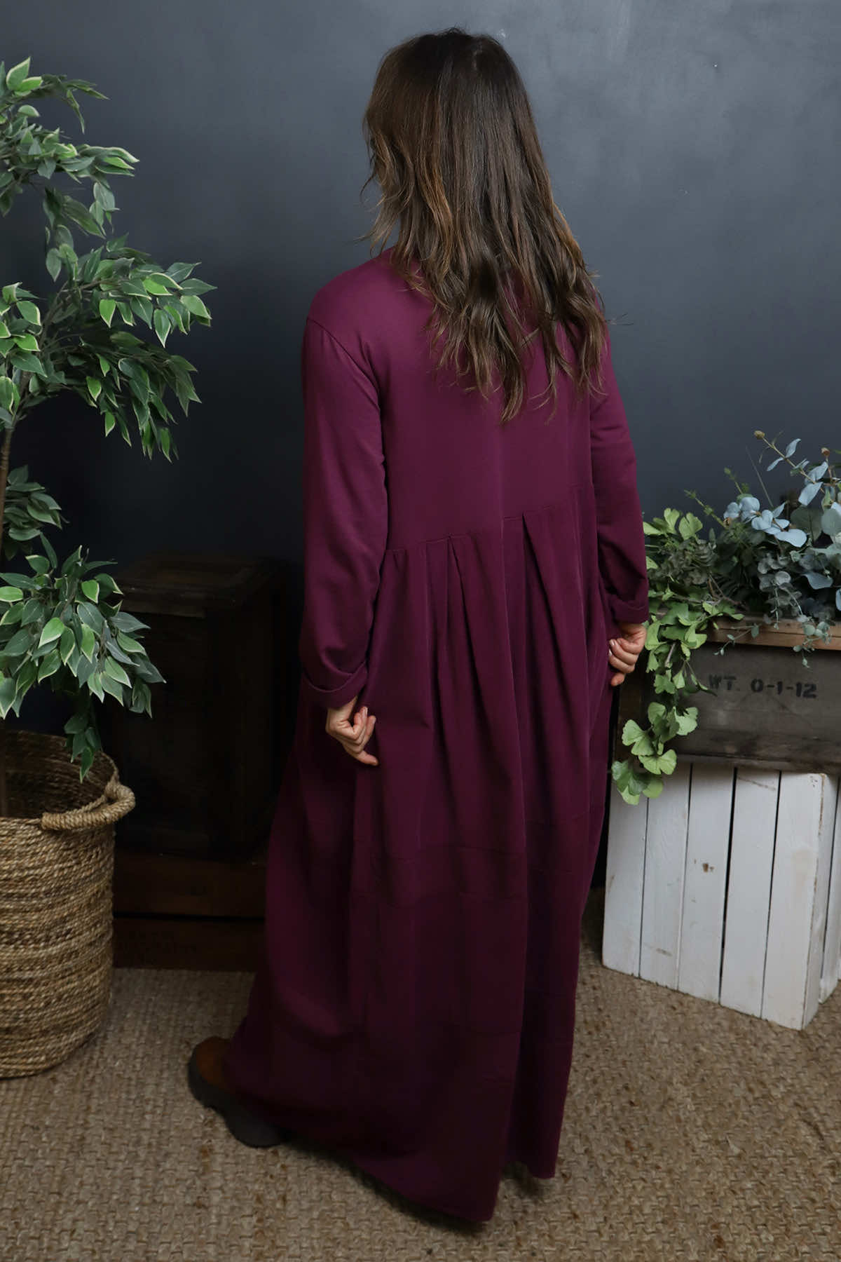 Petra Cotton Dress Berry