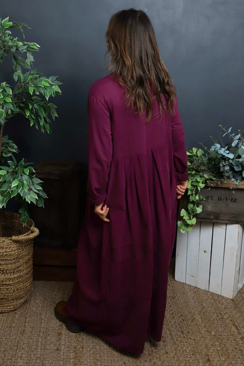 Petra Cotton Dress Berry - Image 4