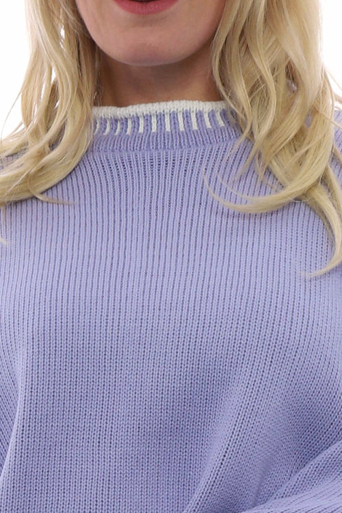 Maddie Knitted Jumper Lilac - Image 5