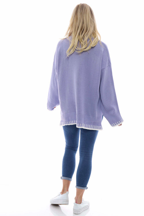 Maddie Knitted Jumper Lilac - Image 6