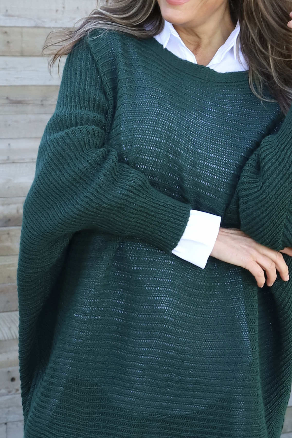 Lauren Knitted Jumper Bottle Green
