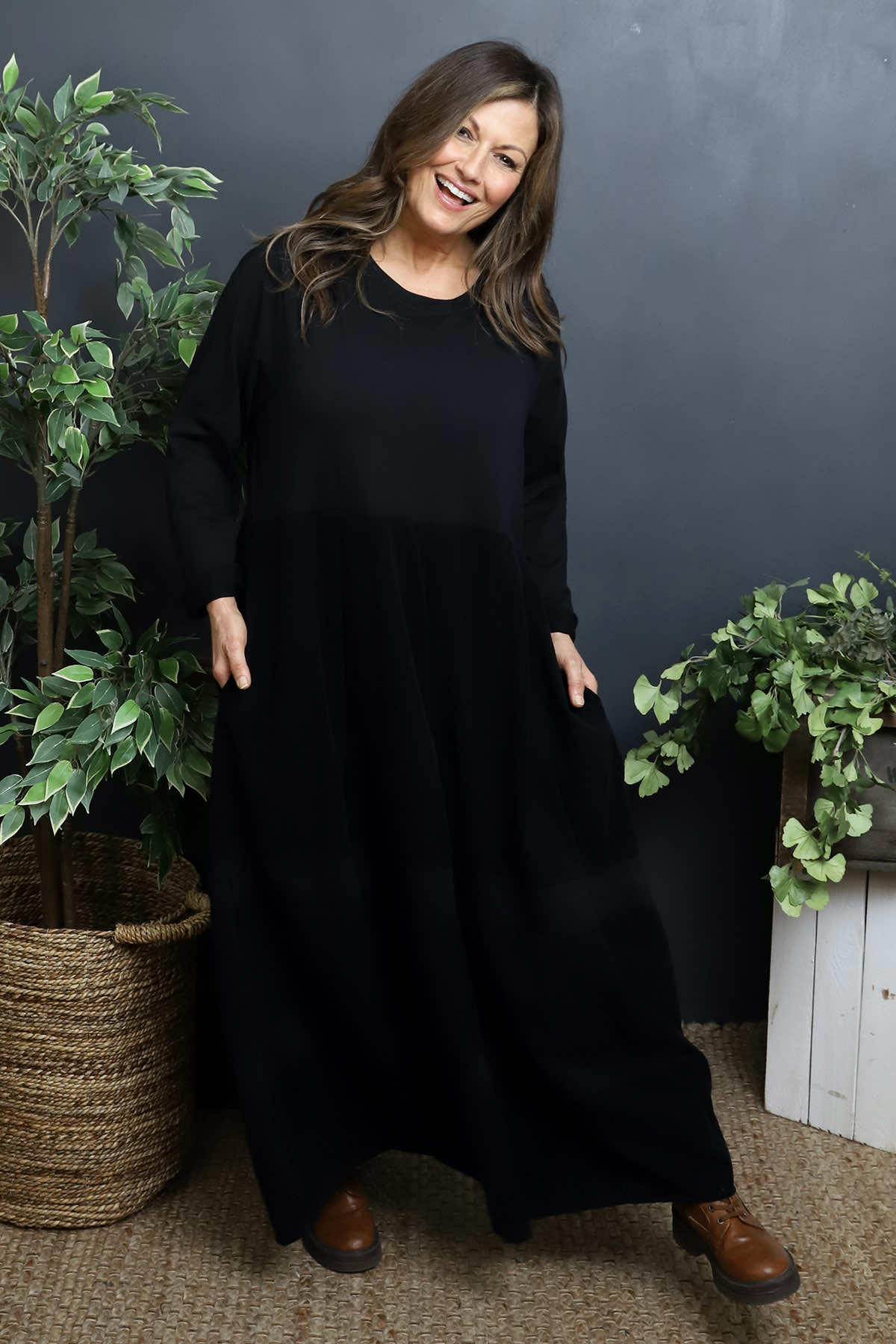 Petra Cotton Dress Black