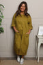 Melany Pocket Cotton Dress Moss