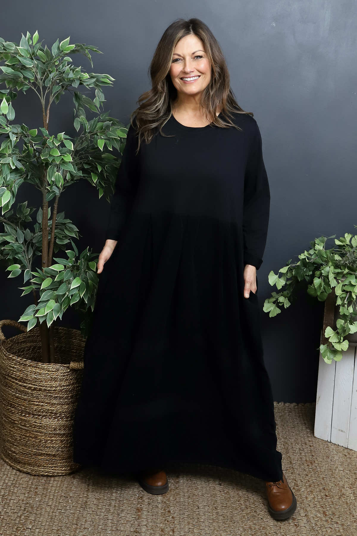 Petra Cotton Dress Black