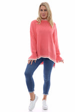 Maddie Knitted Jumper Coral Coral - Maddie Knitted Jumper Coral
