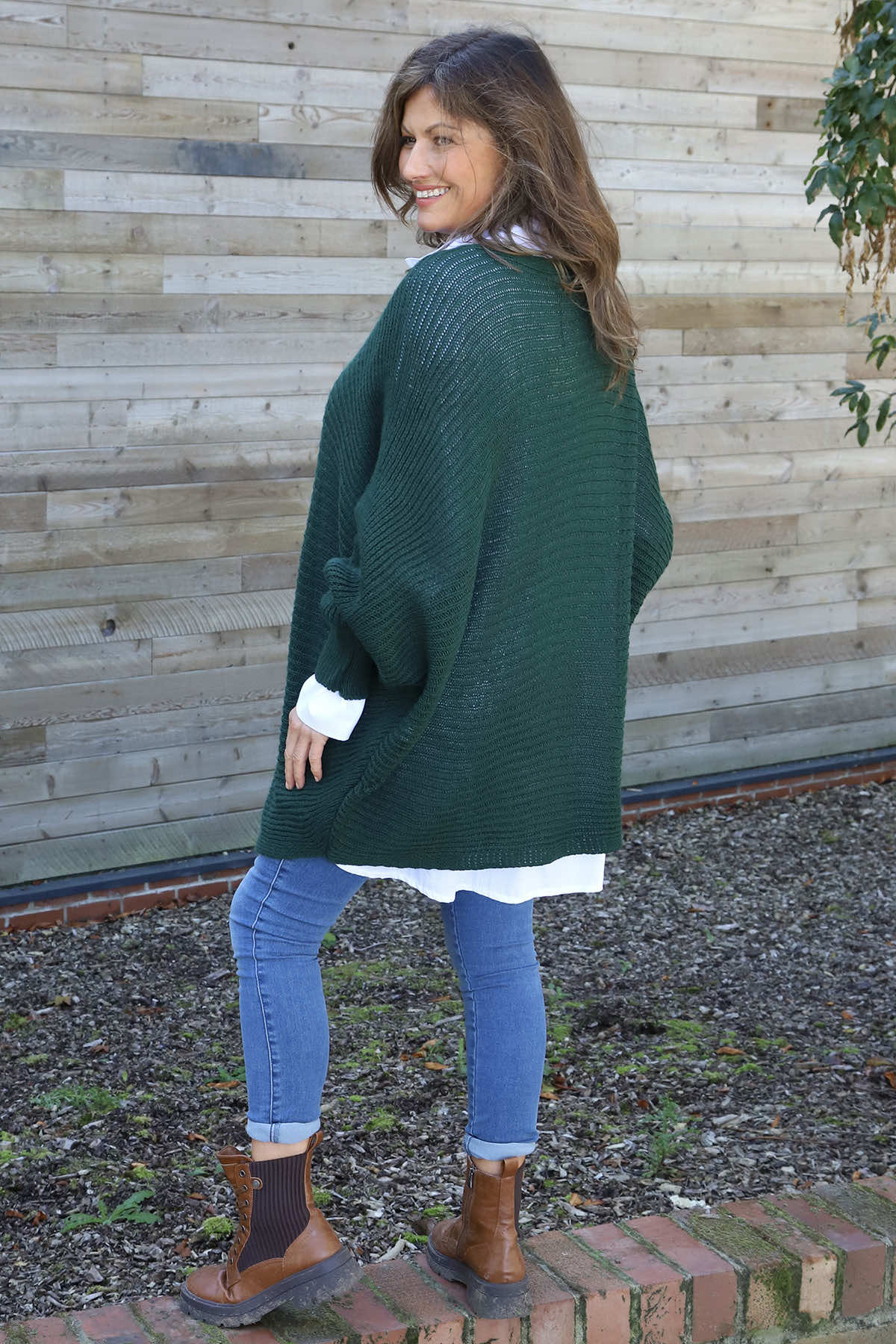 Lauren Knitted Jumper Bottle Green