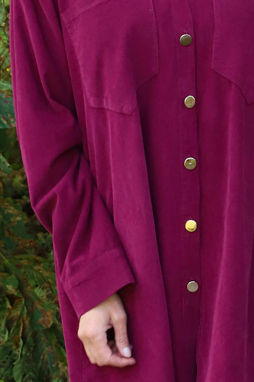 Wendy Needlecord Shirt Burgundy - Image 3