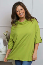 Raleigh Cowl Cotton Top Green Green - Raleigh Cowl Cotton Top Green