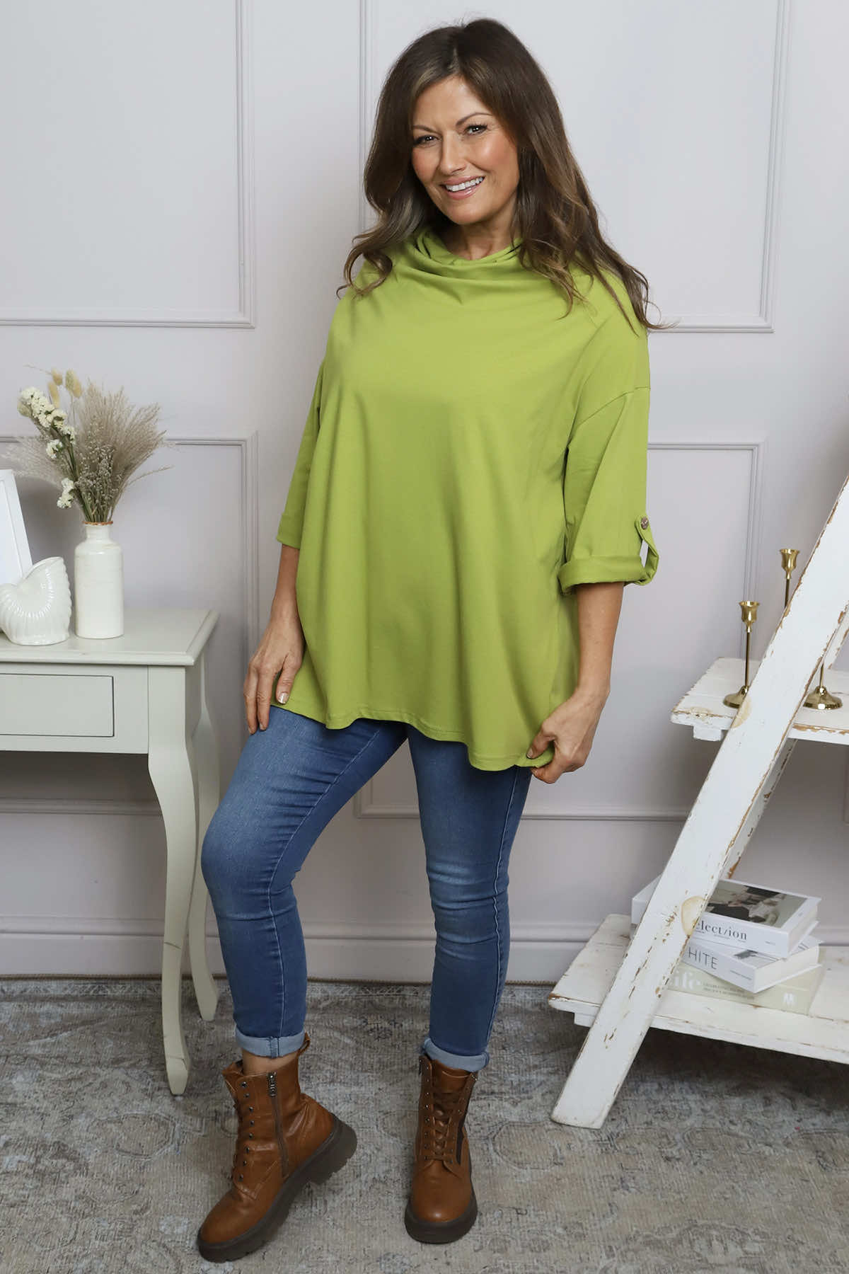 Raleigh Cowl Cotton Top Green