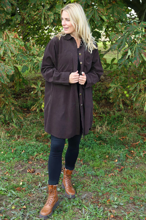 Wendy Needlecord Shirt Cocoa - Image 2