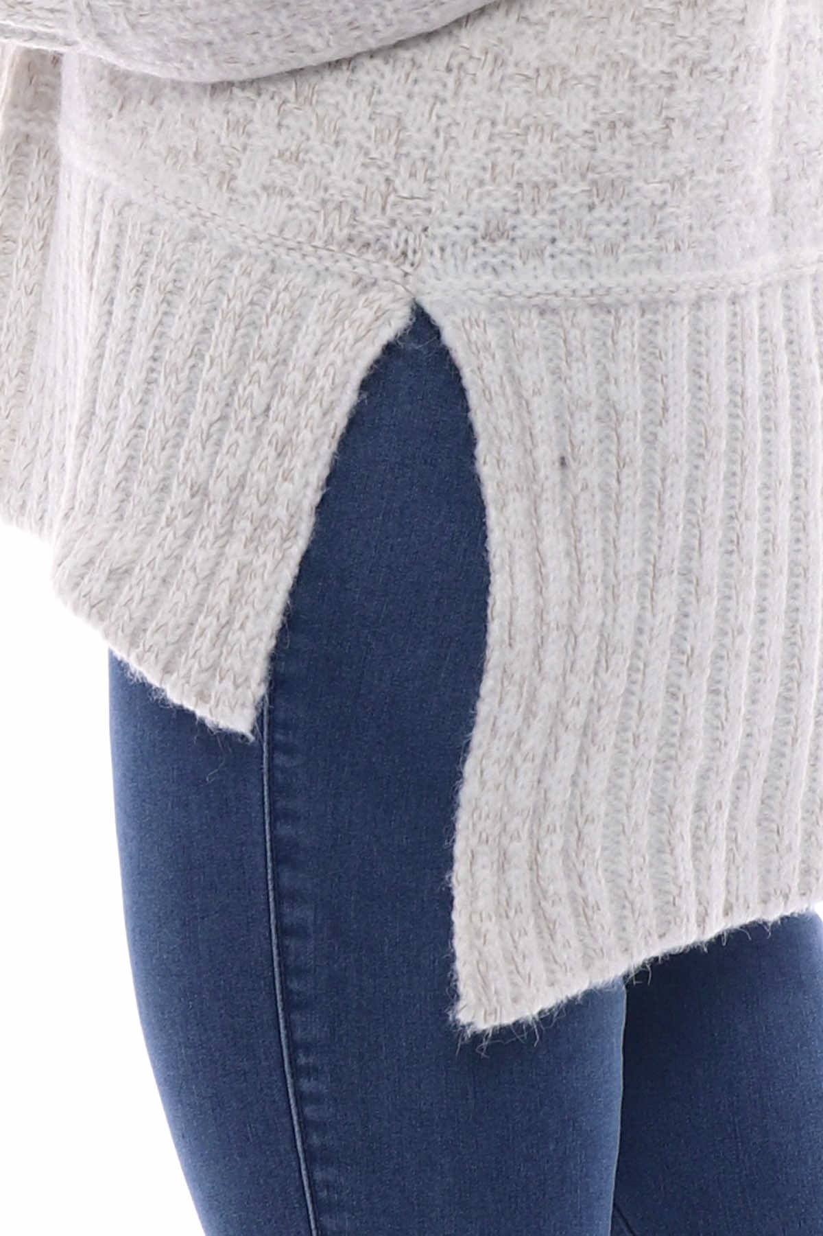 Halcyon Funnel Neck Knitted Jumper Cream