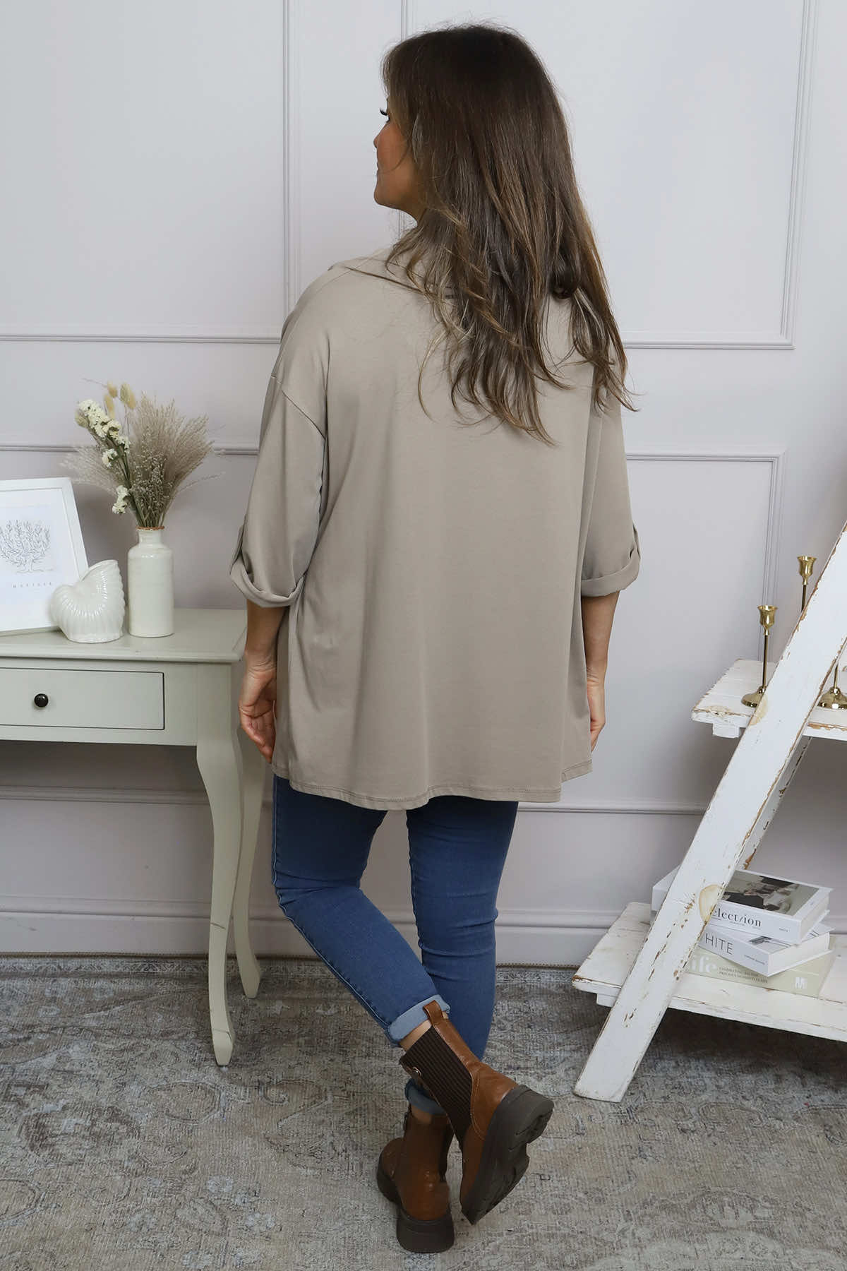 Raleigh Cowl Cotton Top Mocha