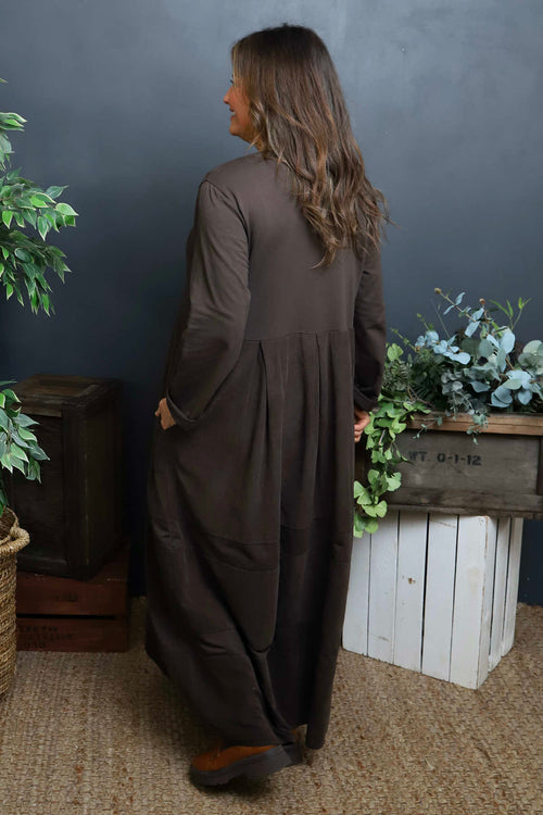 Petra Cotton Dress Cocoa - Image 4