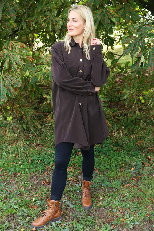 Wendy Needlecord Shirt Cocoa - Image 3