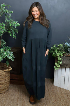 Petra Cotton Dress Charcoal