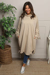 Dalary Cowl Neck Cotton Tunic Camel