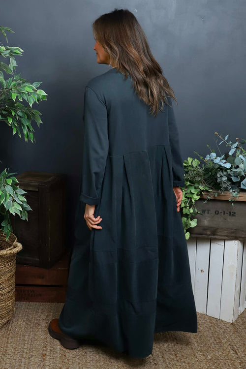 Petra Cotton Dress Charcoal - Image 4