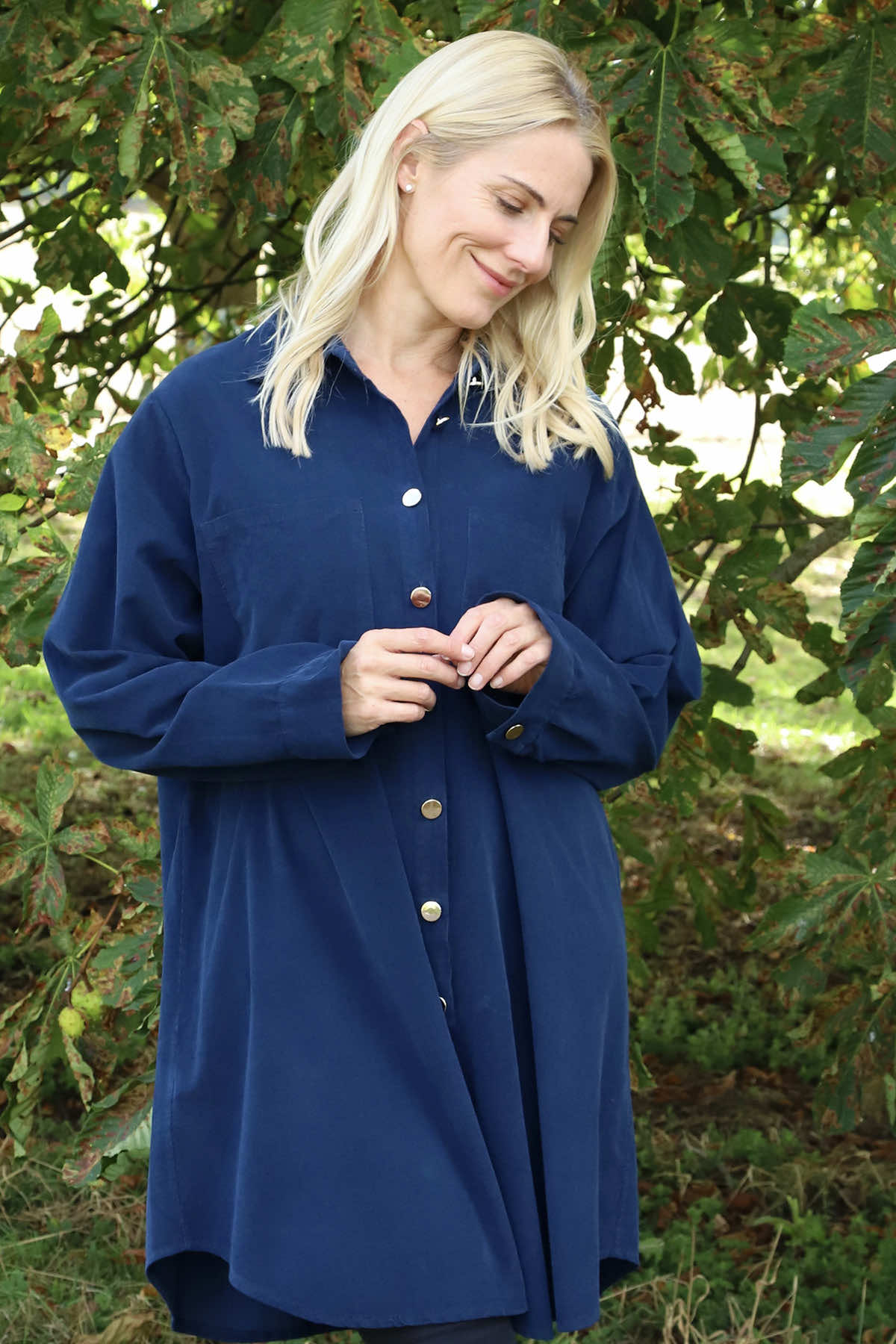 Wendy Needlecord Shirt Navy