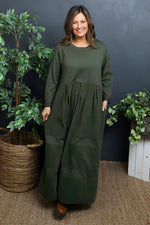 Petra Cotton Dress Khaki Khaki - Petra Cotton Dress Khaki