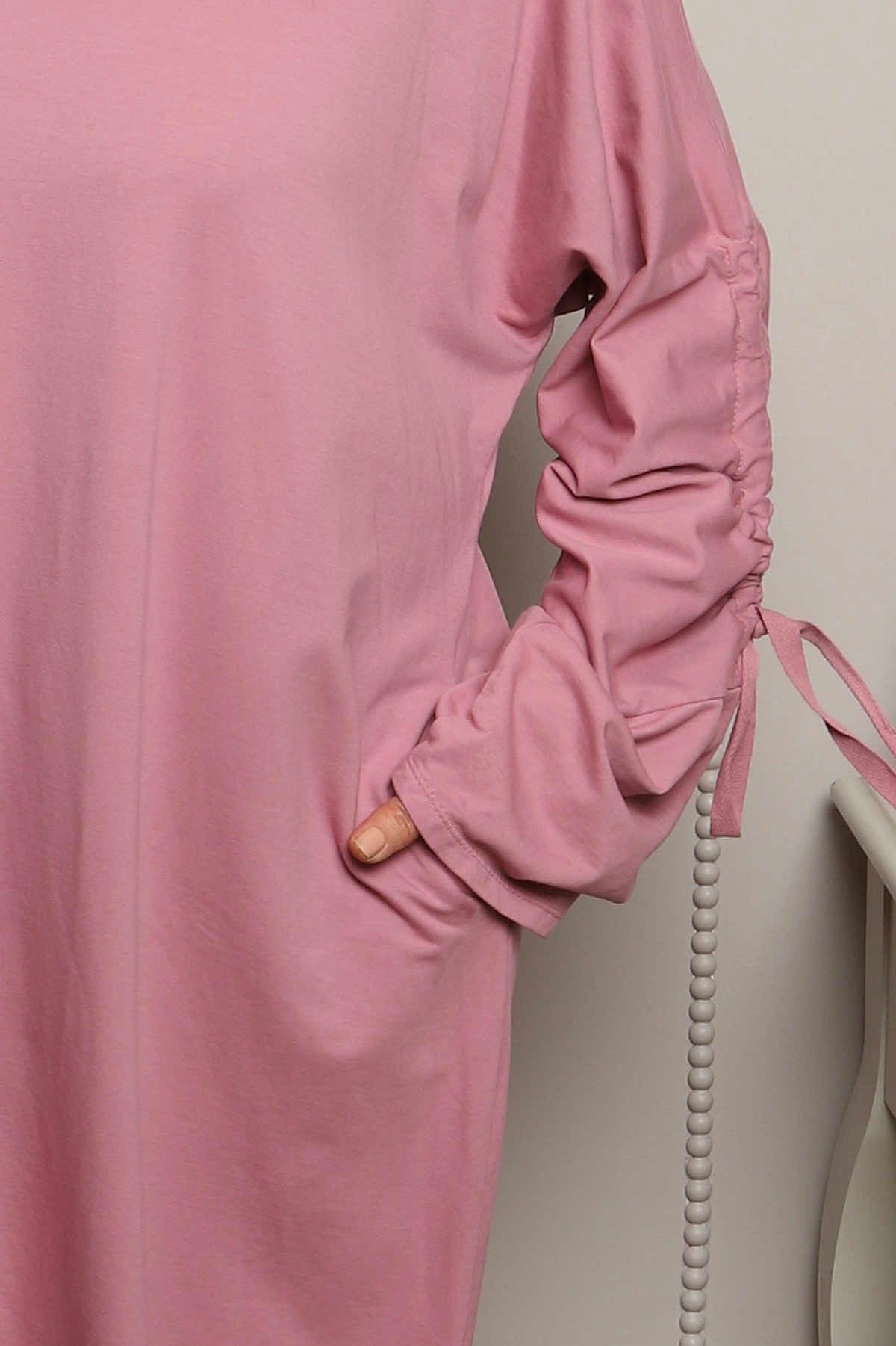 Dalary Cowl Neck Cotton Tunic Pink