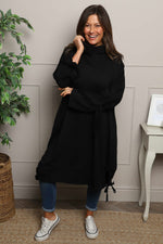 Dalary Cowl Neck Cotton Tunic Black Black - Dalary Cowl Neck Cotton Tunic Black