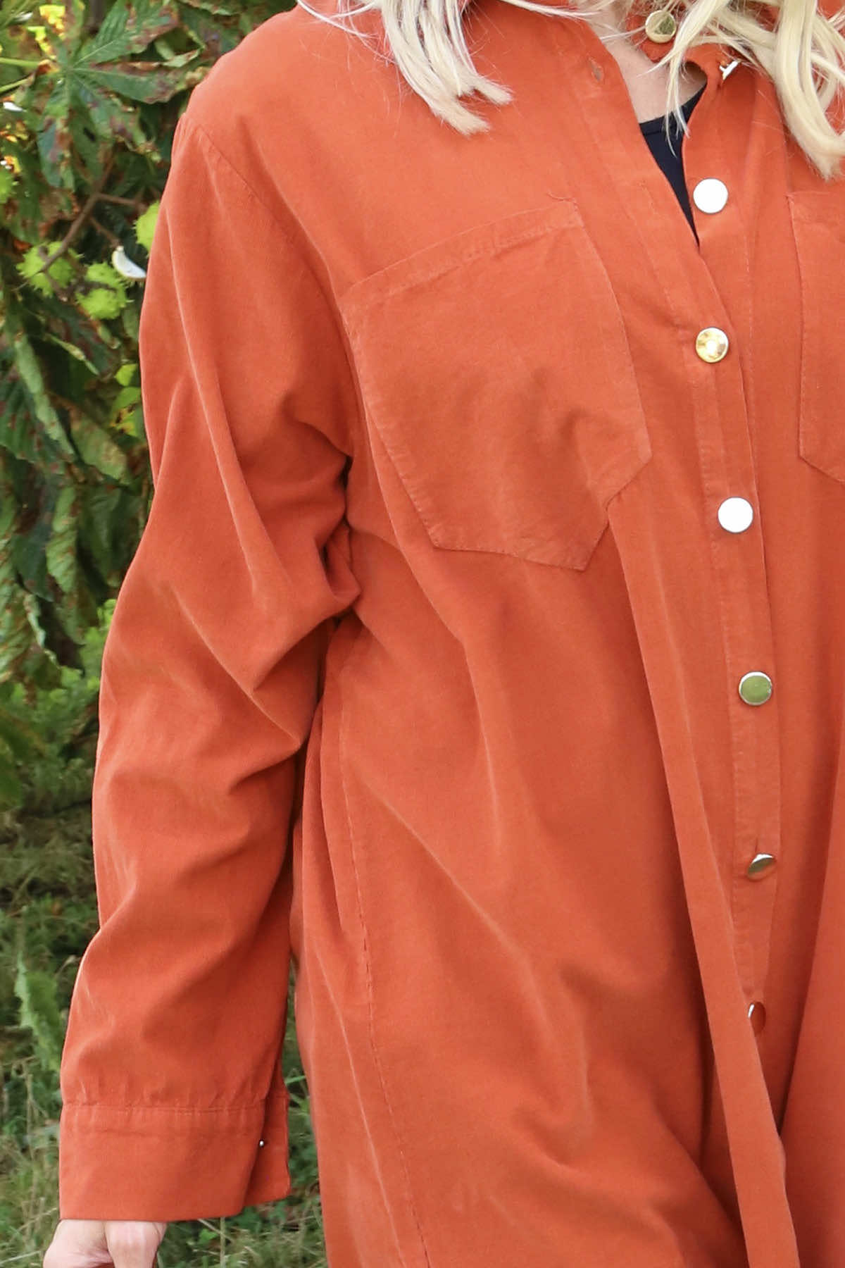 Wendy Needlecord Shirt Burnt Orange