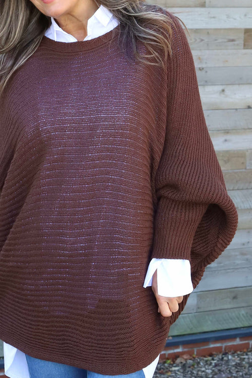 Lauren Knitted Jumper Cocoa - Image 3