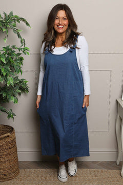 Pabo Denim Pinafore Mid Denim
