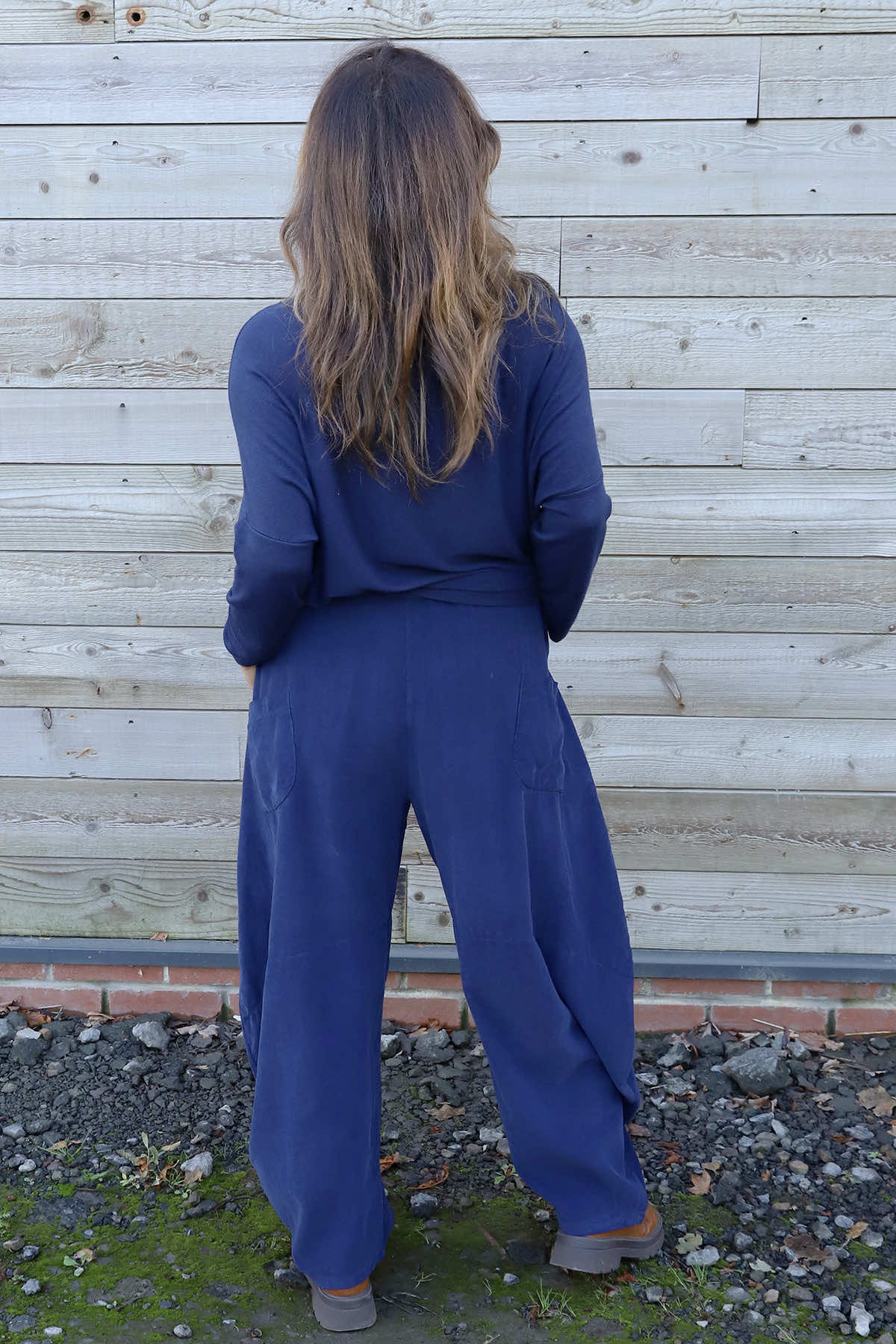 Journee Needlecord Trousers Navy