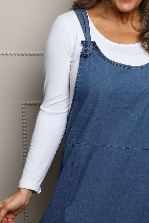 Pabo Denim Pinafore Mid Denim - Image 3