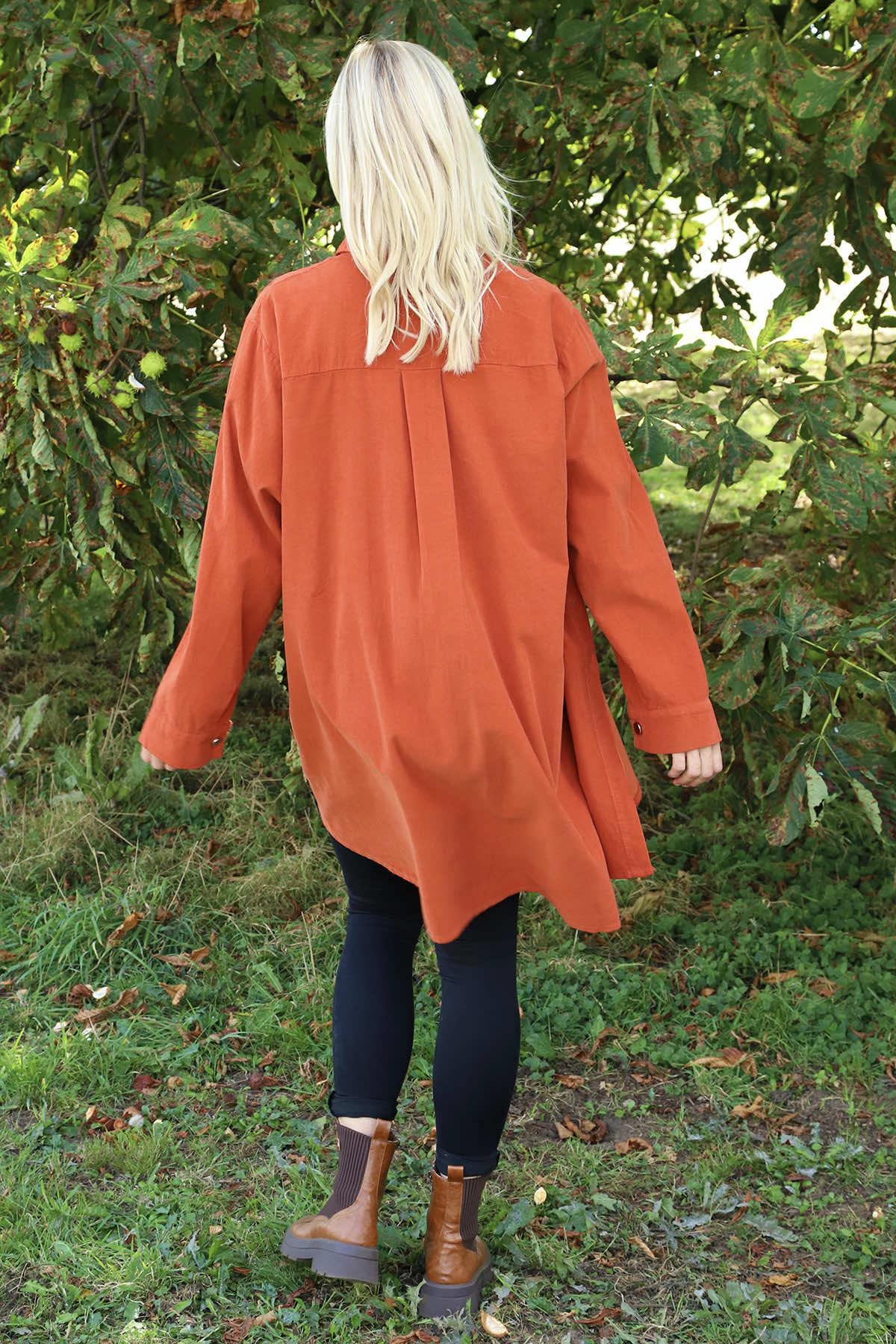Wendy Needlecord Shirt Burnt Orange