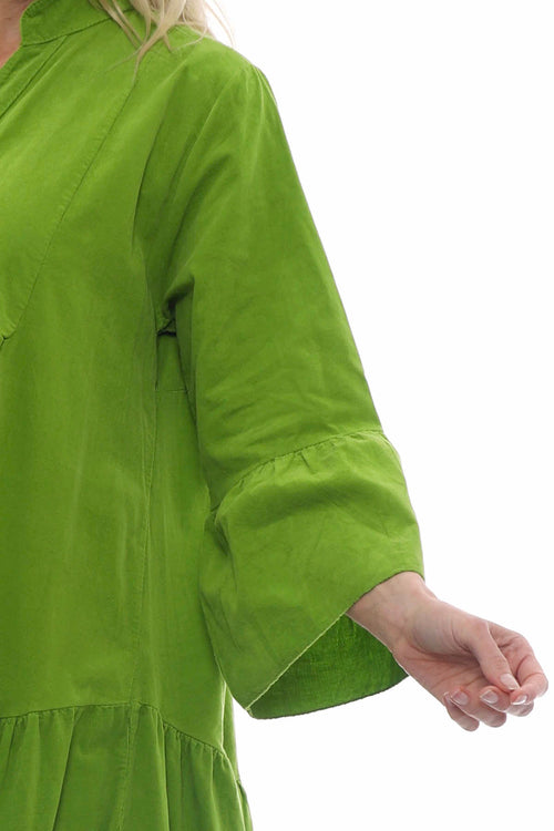 Great Ayton Needlecord Maxi Dress Lime - Image 5