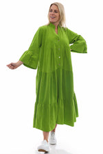 Great Ayton Needlecord Maxi Dress Lime Lime - Great Ayton Needlecord Maxi Dress Lime