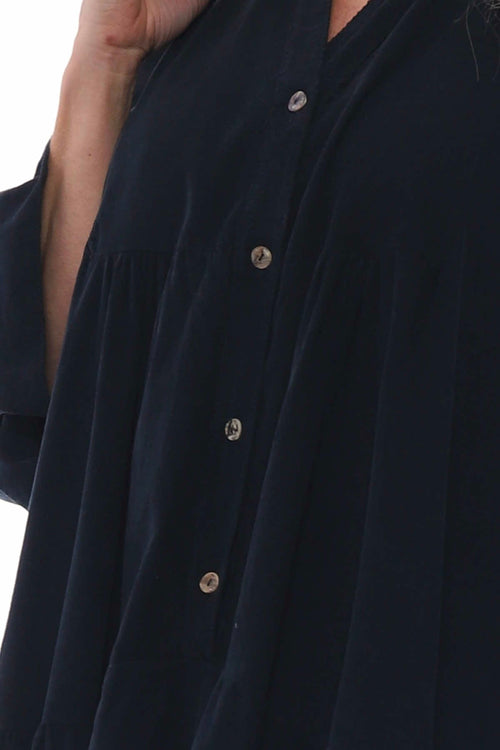 Great Ayton Needlecord Maxi Dress Black - Image 3