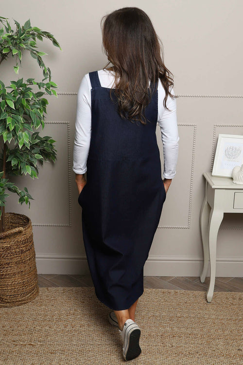Pabo Denim Pinafore Dark Denim - Image 4
