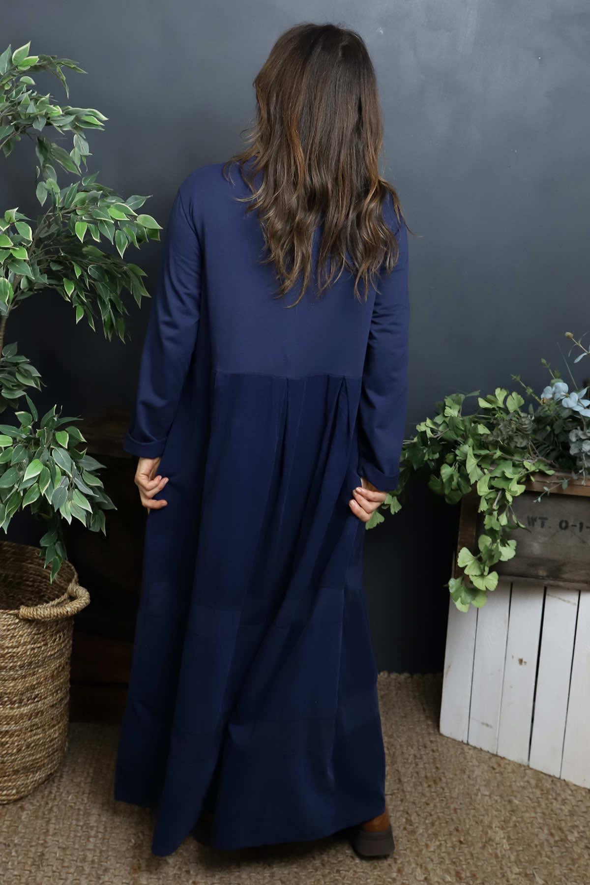 Petra Cotton Dress Navy