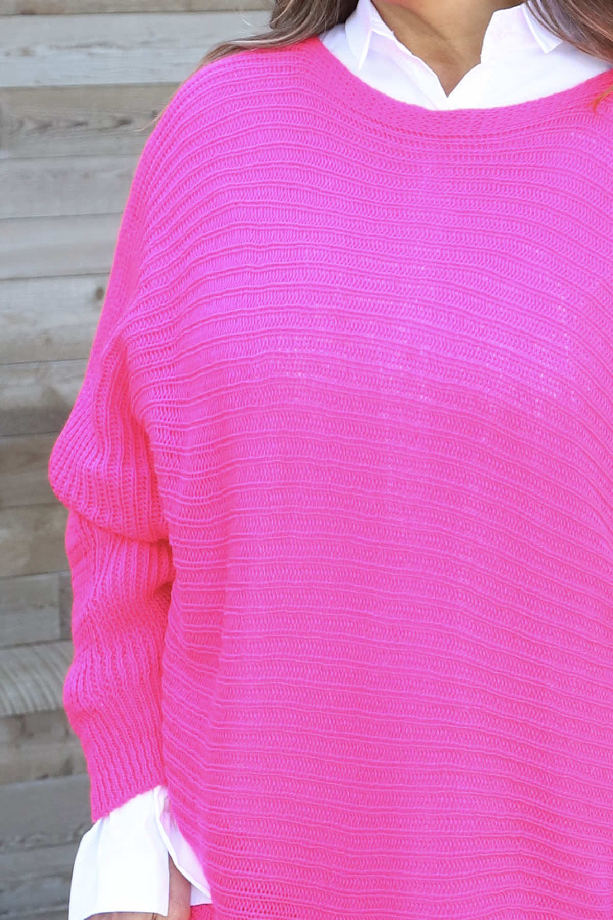 Lauren Knitted Jumper Fuchsia