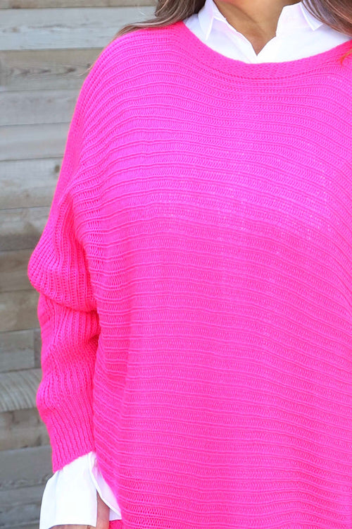 Lauren Knitted Jumper Fuchsia - Image 3