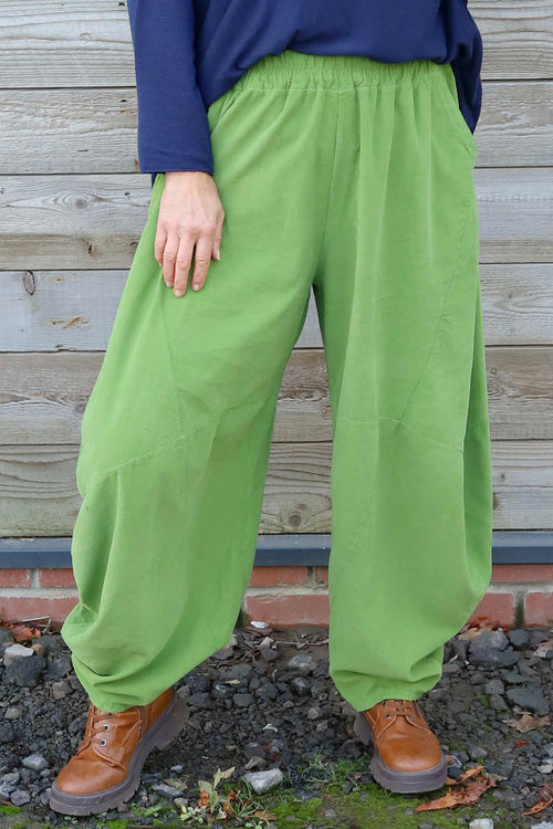 Journee Needlecord Trousers Green - Image 3