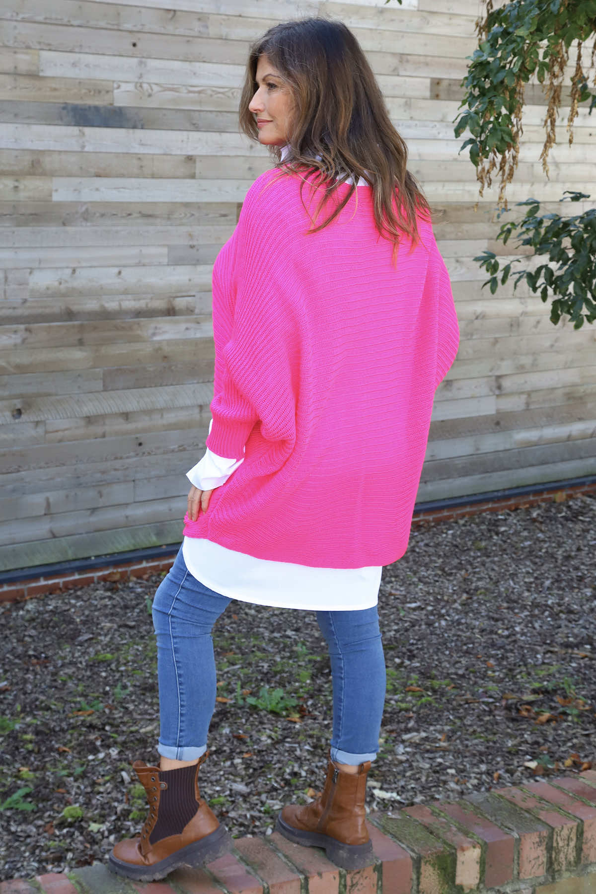 Lauren Knitted Jumper Fuchsia