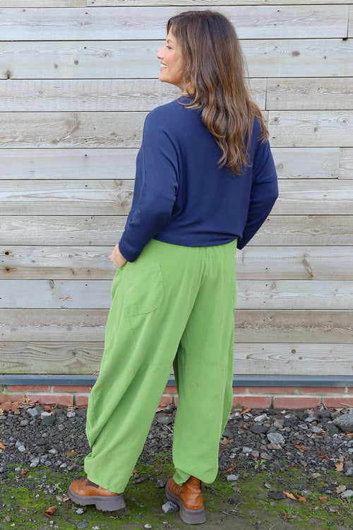 Journee Needlecord Trousers Green - Image 4