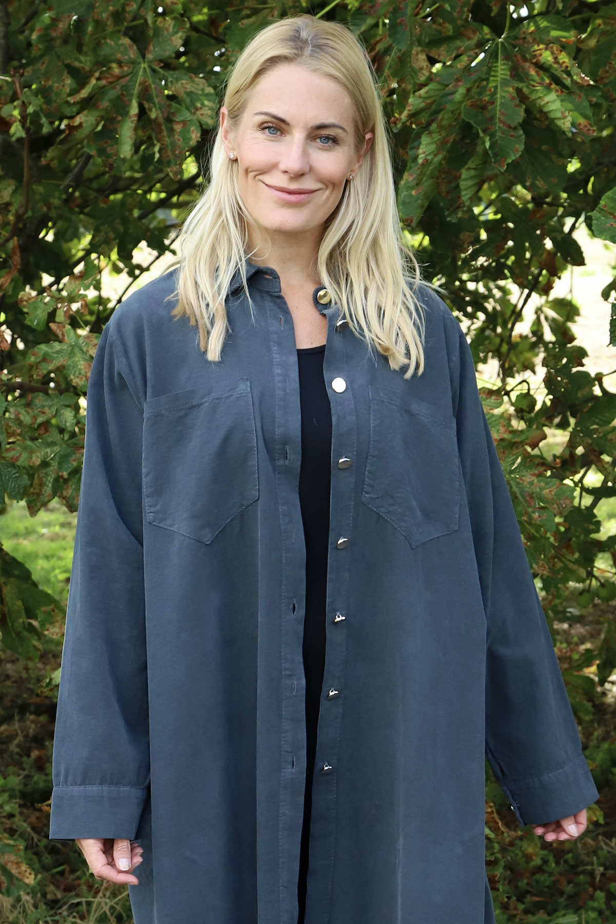 Wendy Needlecord Shirt Charcoal