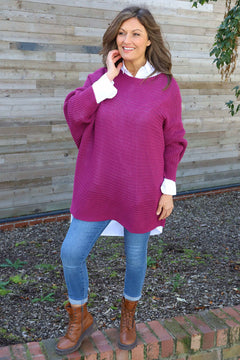 Lauren Knitted Jumper Berry