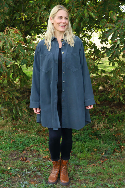 Wendy Needlecord Shirt Charcoal - Image 1