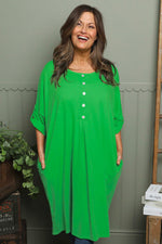 Claire Cotton Dress Green Green - Claire Cotton Dress Green