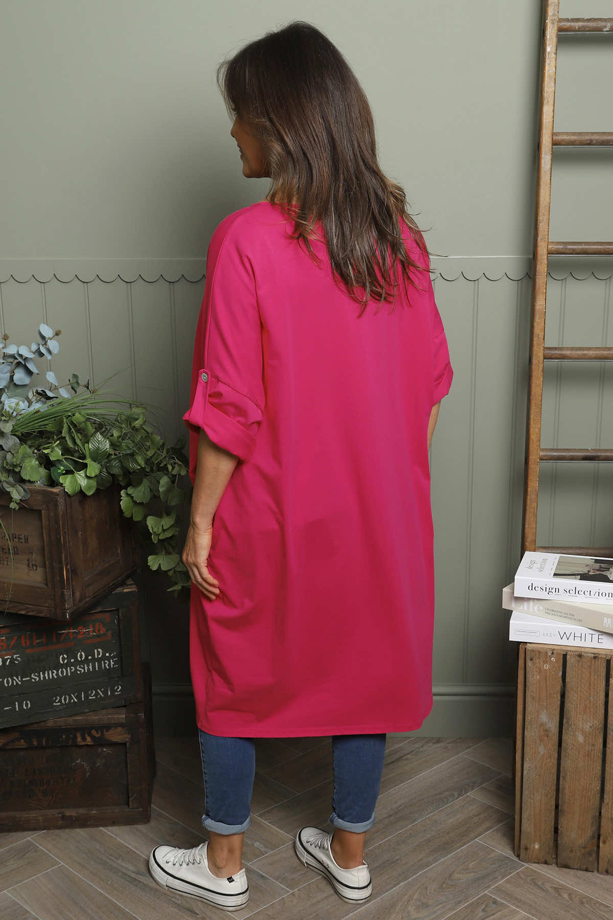 Claire Cotton Dress Fuchsia