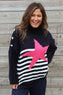 Agata Star Knitted Jumper Navy