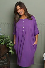 Claire Cotton Dress Purple Purple - Claire Cotton Dress Purple