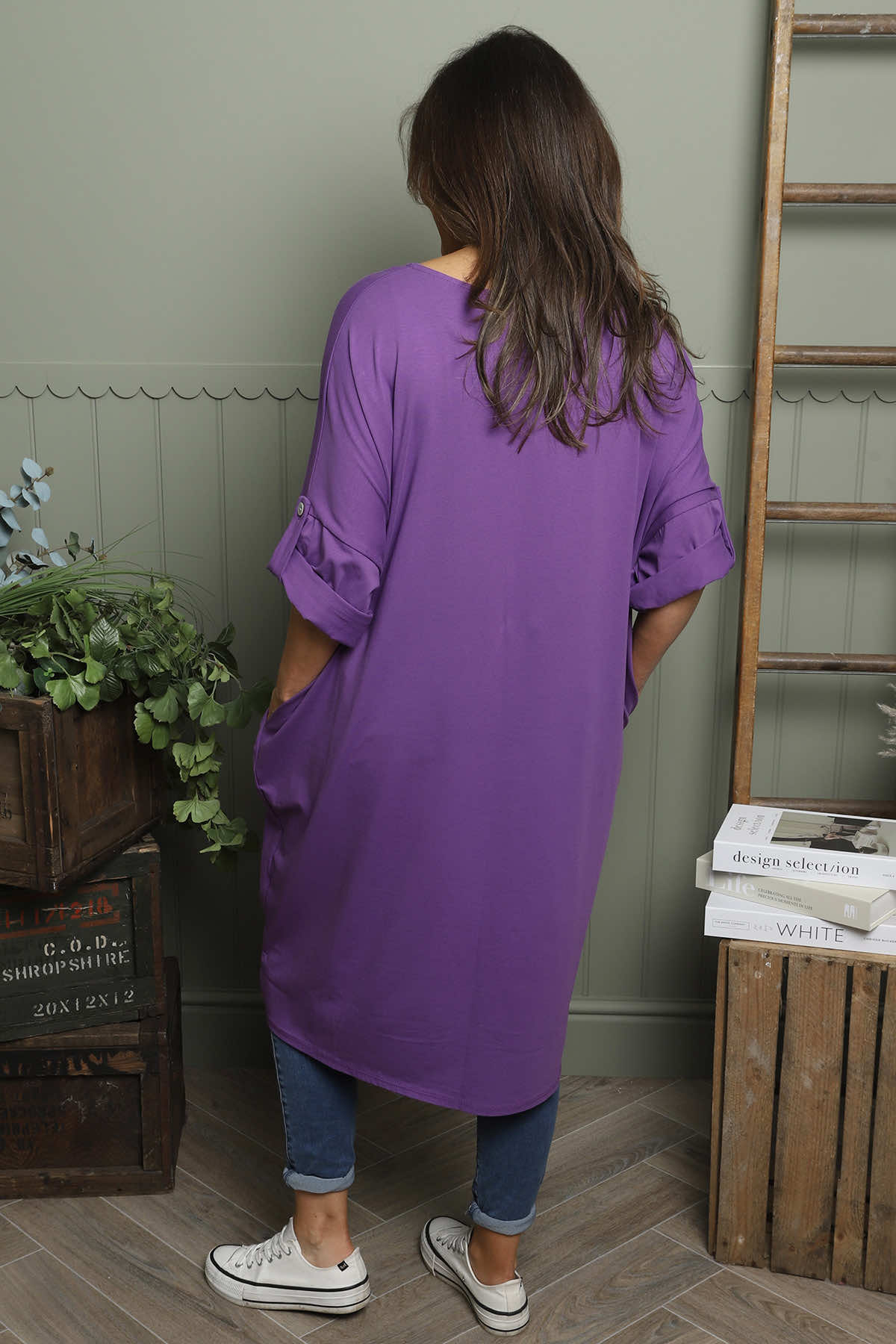 Claire Cotton Dress Purple