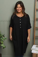 Claire Cotton Dress Black Black - Claire Cotton Dress Black